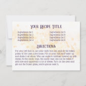 魔法スプーン料理ベーキング記念レシピカード 招待状 (裏面)