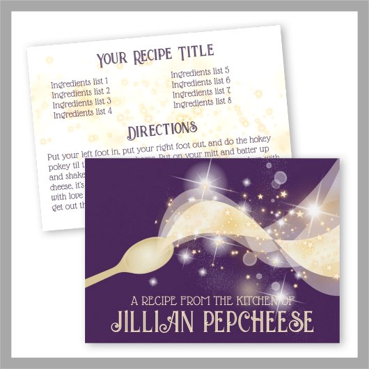 魔法スプーン料理ベーキング記念レシピカード 招待状