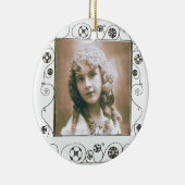 魔法スワーズ写真テンプレート、紫アメジスト セラミックオーナメント (右)