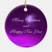 魔法スワーズ写真テンプレート、紫アメジスト セラミックオーナメント (裏面)