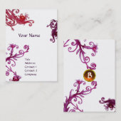 魔法スワールオレンジ酸ジェムモノグラム 名刺 (正面/裏面)