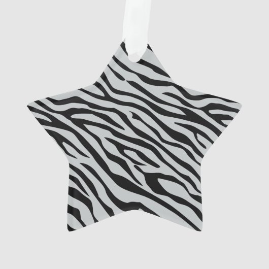 魔法ゼブラクリックシストラカスタマイズーをグレーカラーに オーナメント (裏面)