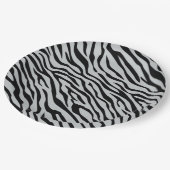 魔法ゼブラクリックシストラカスタマイズーをグレーカラーに ペーパープレート (アングル)