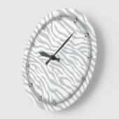 魔法ゼブラクリックシストラカスタマイズーをグレーカラーに ラージ壁時計 (傾斜)