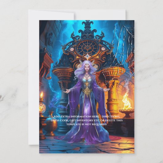 魔法ソルセレスハロウィーン魔女バースデーパーティー 招待状 (裏面)