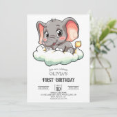 魔法ゾウ1th誕生日デジタル 招待状 (スタンド正面)