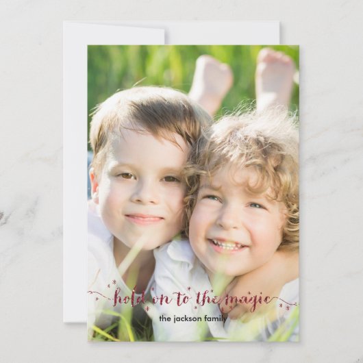 魔法ダストフォトホリデーカード シーズンカード (正面)