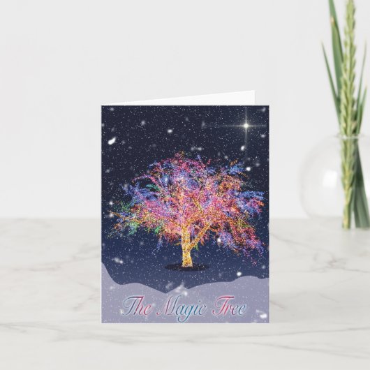 魔法ツリーのクリスマスカード シーズンカード (正面)
