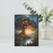 魔法ツリーファンタジーアートポストカード ポストカード (スタンド正面)