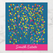 魔法ツリー虹の木 ワインラベル (シングルラベル)