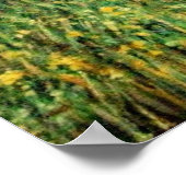 魔法ツリー/緑の木の夜明けと赤の女性 ポスター (角)