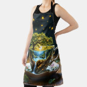 魔法ティーカップ風景ファンタスティック自然 エプロン (インサイチュ)