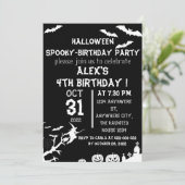 魔法テーマ、ハロウィーン誕生日パーティーの招待状 招待状 (スタンド正面)