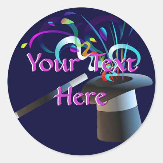 魔法トップハットシール ラウンドシール (正面)