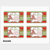 魔法トナカイ食品シール 長方形シール (シート)