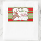 魔法トナカイ食品シール 長方形シール (バッグ)