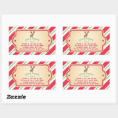 魔法トナカイ食品シール – 長方形 長方形シール (シート)