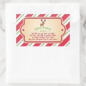 魔法トナカイ食品シール – 長方形 長方形シール (バッグ)