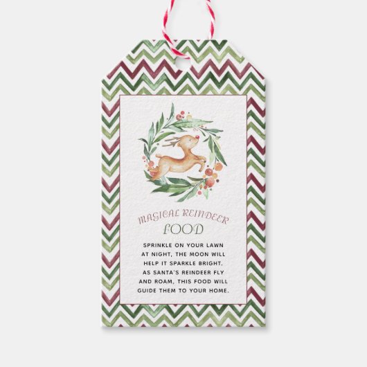 魔法トナカイ |クリスマスラベル ギフトタグ (正面)