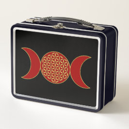 魔法トリプルムーン – スピリットフラワー・オブ・ライフ1フード付きスウェットシャツ メタルランチボックス