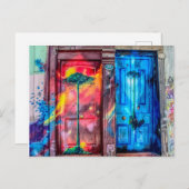 魔法ドアの裏側(バルパライソ,チリ)はがき ポストカード (正面/裏面)