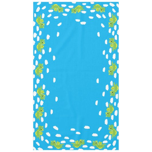 魔法ドラゴンキュート最初の誕生日テーブルクロス テーブルクロス (正面)