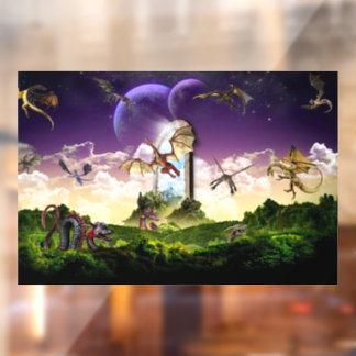 魔法ドラゴ飛んでいるン ウィンドウサイン