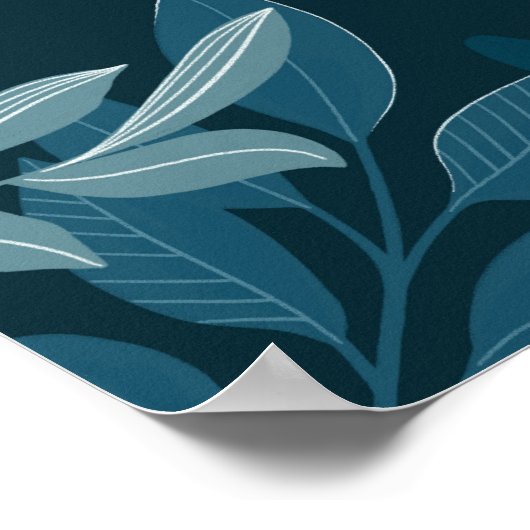 魔法ナイトブルーネイビーフレーム。火の光の精神の芸術 ポスター (角)