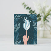 魔法ナイトブルーネイビーフレーム。火の光の精神 ポストカード (スタンド正面)