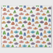 魔法ナイトモスパターン。神秘的な蝶 ラッピングペーパー (フラット)