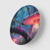 魔法ネオンカエル ラウンド壁時計 (傾斜)