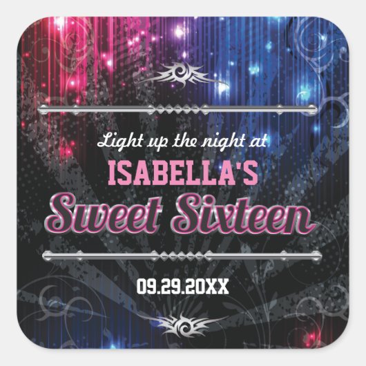 魔法ネオングローライト スクエアシール (正面)