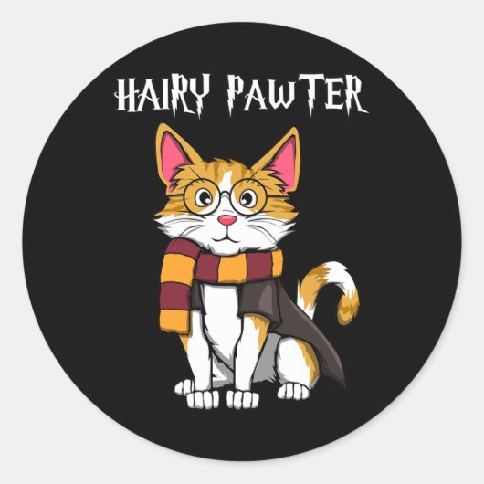 魔法ネコGles Wich Cat ラウンドシール (正面)