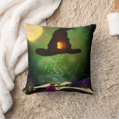 魔法ハット&マジカルスペルブックハロウィお洒落ーン クッション (ブランケット)