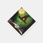 魔法ハット&魔法の魔導書のお洒落おもしろいパーティー スタンダードカクテルナプキン (角)