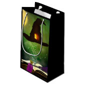 魔法ハット&魔法の魔導書のお洒落おもしろいパーティー スモールペーパーバッグ (裏面アングル)