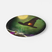 魔法ハット&魔法の魔導書のお洒落おもしろいパーティー ペーパープレート (アングル)