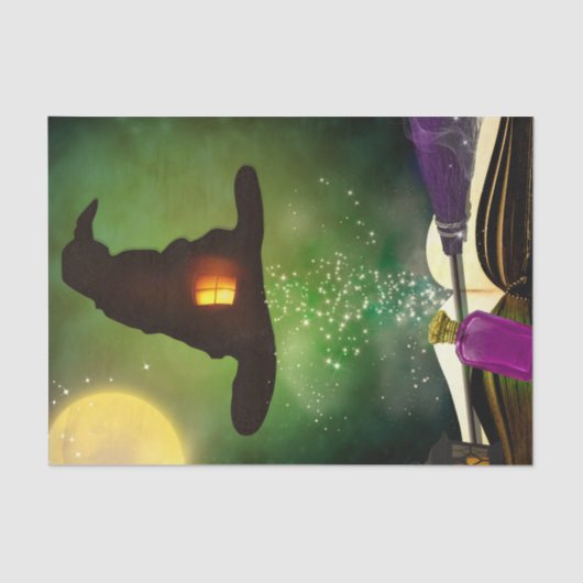 魔法ハット&魔法の魔導書のお洒落おもしろいパーティー 薄葉紙 (正面)