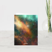 魔法ハロウィーンウィッチカー宇宙グリーティングカード カード (裏面)