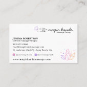 魔法ハンズマッサージセラピスト密教ビジネスCA 名刺 (裏面)