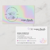 魔法ハンズマッサージセラピスト密教ビジネスCA 名刺 (正面/裏面)