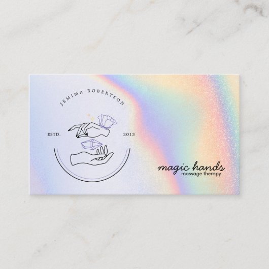 魔法ハンズマッサージセラピスト密教ビジネスCA 名刺 (正面)
