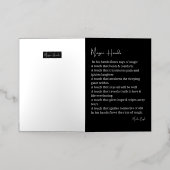 魔法ハンズラブ詩の装飾 箔グリーティングカード (外側レイダウン)