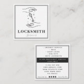魔法ハンズ&鍵ロックスミスエレガントサービス スクエア名刺 (正面/裏面)