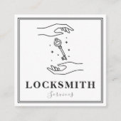 魔法ハンズ&鍵ロックスミスエレガントサービス スクエア名刺 (正面)