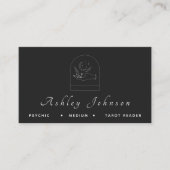 魔法ハンドムーンサイキックタロットリーダメディアブラック 名刺 (正面)