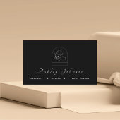 魔法ハンドムーンサイキックタロットリーダメディアブラック 名刺