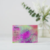 魔法バタフライバイオレット、紫色の黄色い金ゴールドのきらめき 名刺 (スタンド正面)