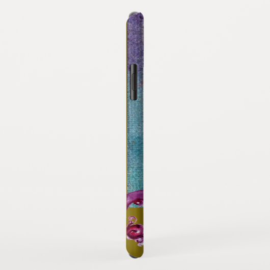 魔法バタフライ、青色金ゴールドイエローピンクフローラ旋回 Case-Mate iPhoneケース (裏面/右)