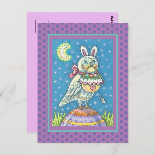 魔法バームフクロウ&イースターバスケットホリディポストカード ポストカード (正面/裏面)